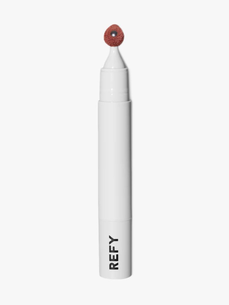 Refy Lipstick in branded component on a light gray background